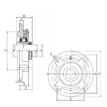 35 mm x 100 mm x 46 mm  35 mm x 100 mm x 46 mm  ISO UKFC208 bearing units