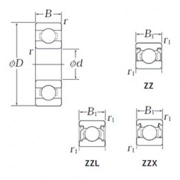 4,762 mm x 7,938 mm x 3,175 mm  4,762 mm x 7,938 mm x 3,175 mm  KOYO WOB81 ZZX deep groove ball bearings