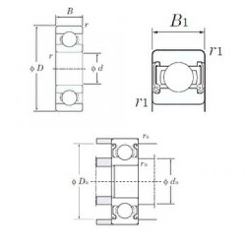 5 mm x 16 mm x 5 mm  5 mm x 16 mm x 5 mm  KOYO 625-2RD deep groove ball bearings