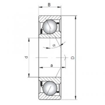 160 mm x 240 mm x 38 mm  160 mm x 240 mm x 38 mm  ISO 7032 C angular contact ball bearings
